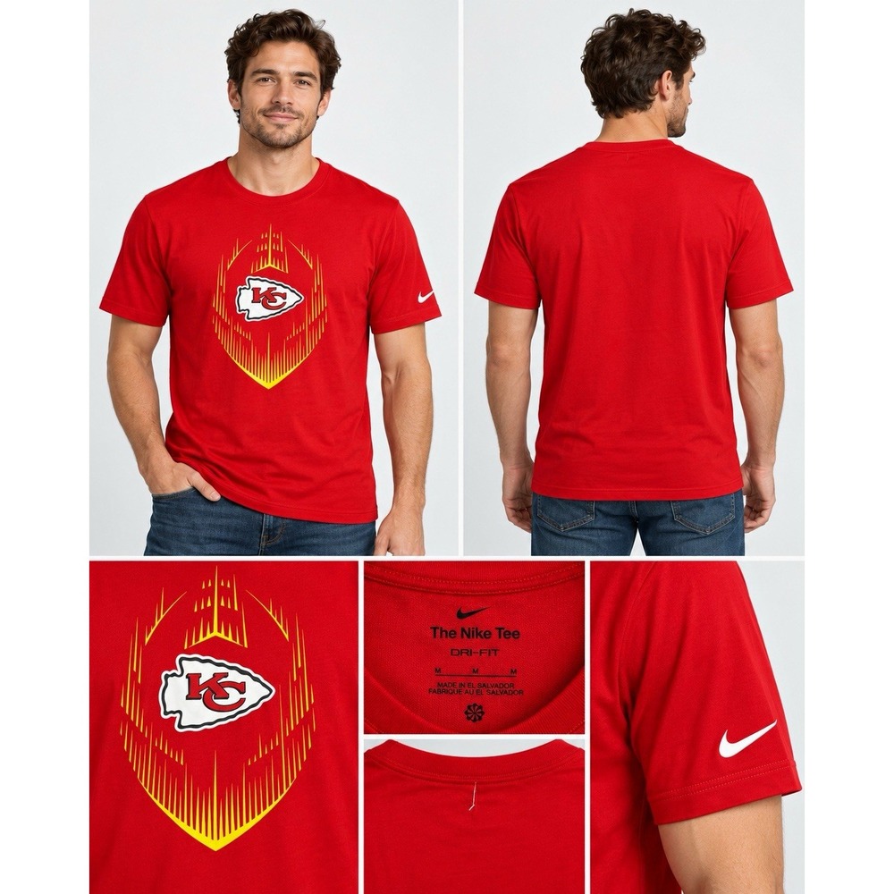 Nike Kansas City Chiefs NFL Dri-FIT Men's Size M - Red/Gold NFL Football, NWOT